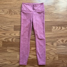 All In Motion Girls Size Medium 7/8 Athletic Active Leggings Heather Pink EUC