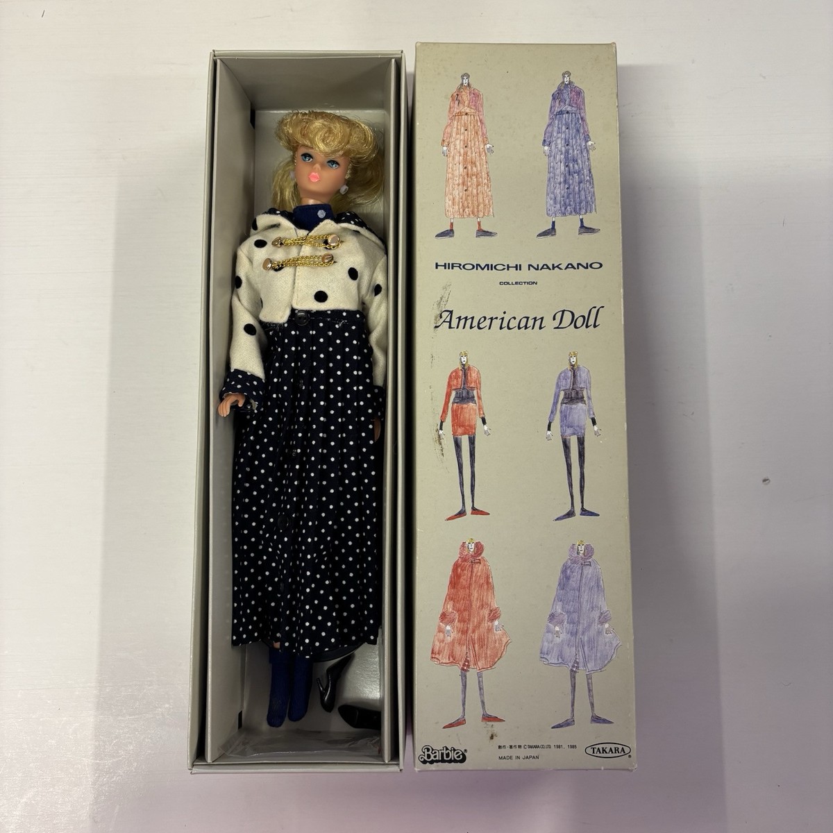 RARE BARBIE AMERICAN DOLL BY HIROMICHI NAKANO TAKARA 1985 Navy Dot