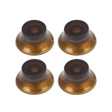 FLEOR 4PCS Brown Guitar Knobs Volume Tone Control with Hot Top Shape for LP SG
