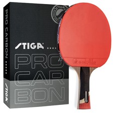STIGA Pro Carbon Performance-Level Table Tennis Racket with One Size, Red