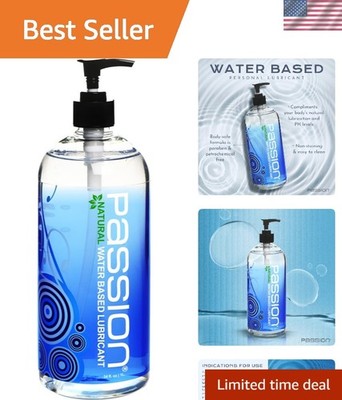 Passion  Water-Based Lubricant, 34 Fl Oz - Non-Sticky & Easy to Clean