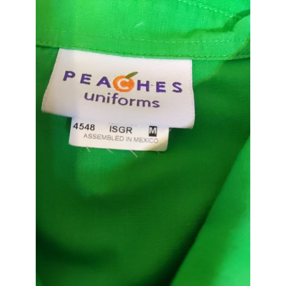 Blusa Médica Peach Uniforms Para Mujer Talla Mediana Verde Abotonada Foto 4 de 4