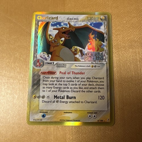 Pokemon Charizard 🔥 Delta Species 4/100 EX Crystal Guardians Reverse Holo NM!💎
