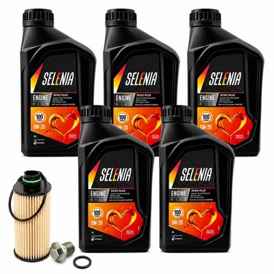 5L Petronas Selenia Engine Oil 0W20 ECO2 Service Incl. Bosch Filter Alfa Giulia