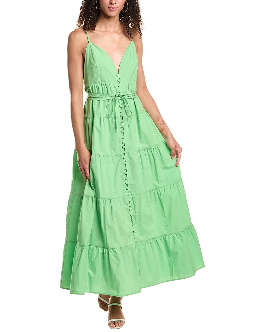 Beulah Tiered Maxi Dress Women's Green L | eBay