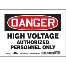 CONDOR 479R72 Safety Sign,5 inx7 in,Vinyl 479R72