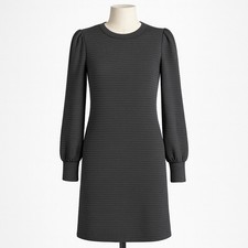 Truth by Republic Black Knit Dress S Long Sleeve Puff Grunge Whimsigoth NEW