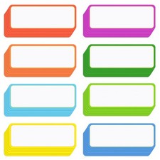 48 Pieces Magnetic Dry Erase Labels - Real 3.2 x 1.2 inches, 8 Bordercolor