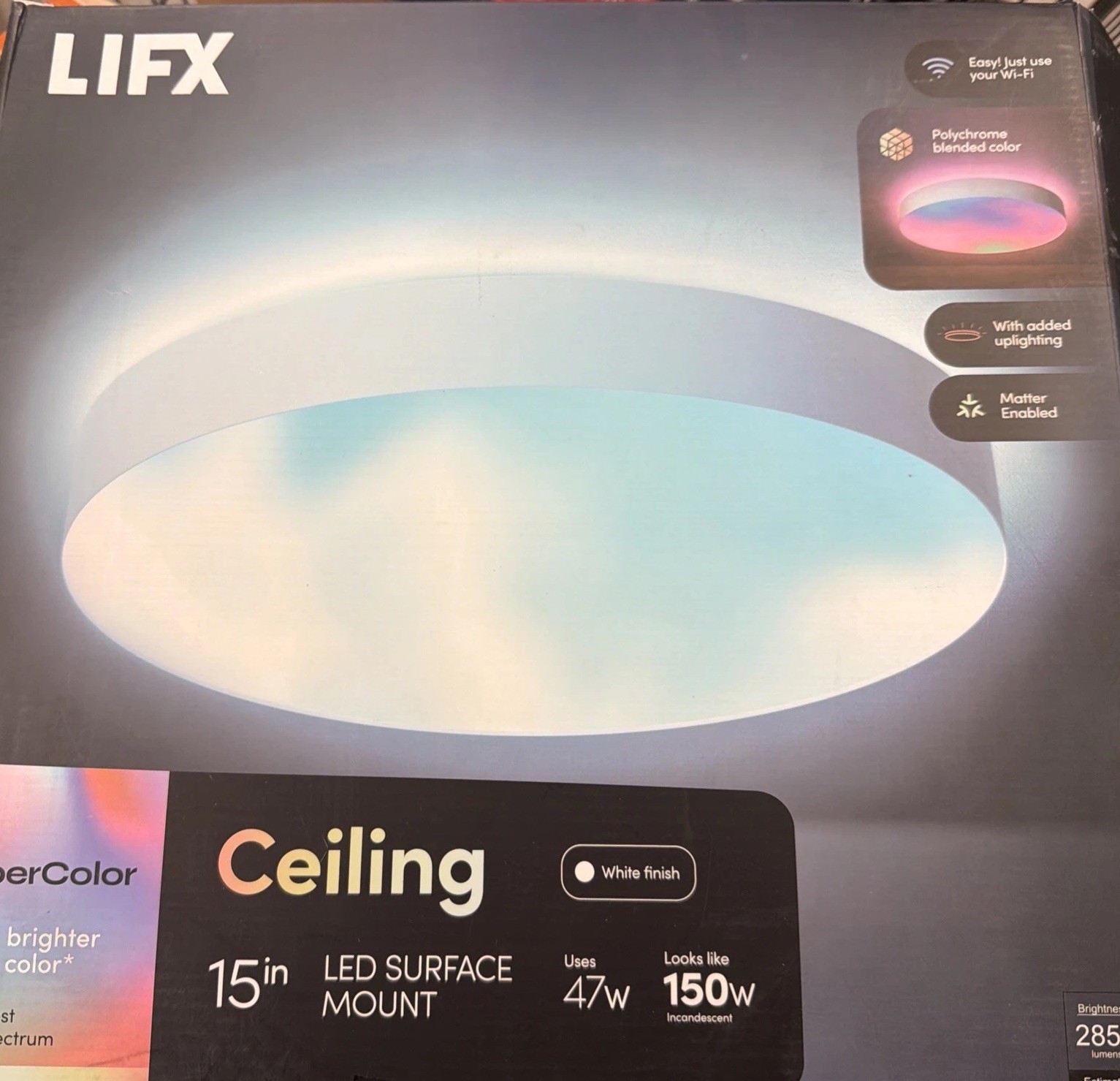 Lifx 15 in. White Smart Wi-Fi Dimmable Ceiling Light