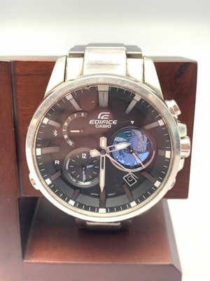 Casio Edifice EQB600D Watch Stainless Steel Black Dial Timepiece Genuine