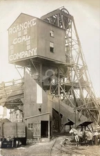 Roanoke IL Illinois Coal Company Tipple RR Mining c1913 RPPC Photo Postcard COPY