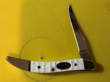 Case XX 610096 SS Jigged White Synthetic Small Texas Toothpick Knife USA Pre-Own
