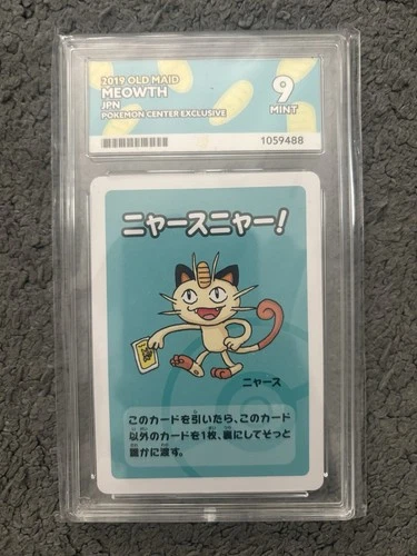 Pokémon TCG Meowth 2019 Old Maid Japanese Ace Graded Mint 9
