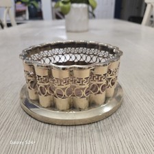 Vintage Mottahedah Rosewood and Brass Wine Bottle Holder Natchez Foundation