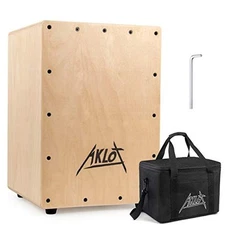  Cajon,12 * 12 * 18 inch Box Drum Full Size Percussion Instrument 12" Natural
