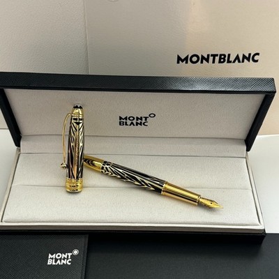 Montblancc Luxury Fountain Pen Black/Gold Trim w/ Gift Box