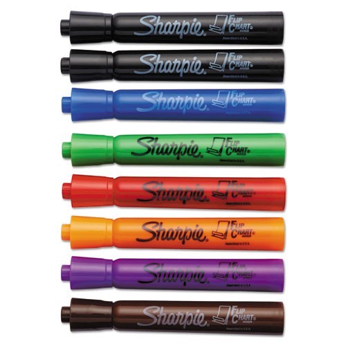 Sharpie 22480 Flip Chart Marker, Broad Bullet Tip, Assorted 