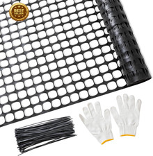Plastic Mesh Fence Safety Fence, 4'X100' Roll with 100 Zip Ties, Resuable Tempor