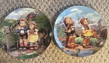 M.J. Hummel Little Companions Collectable Plates Set of 2- Excellent Condition