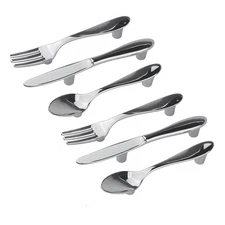 6 PCS  Spoon Fork Kitchen Cabinet Closet Drawer Pull Handles Knobs 3-Inch4267