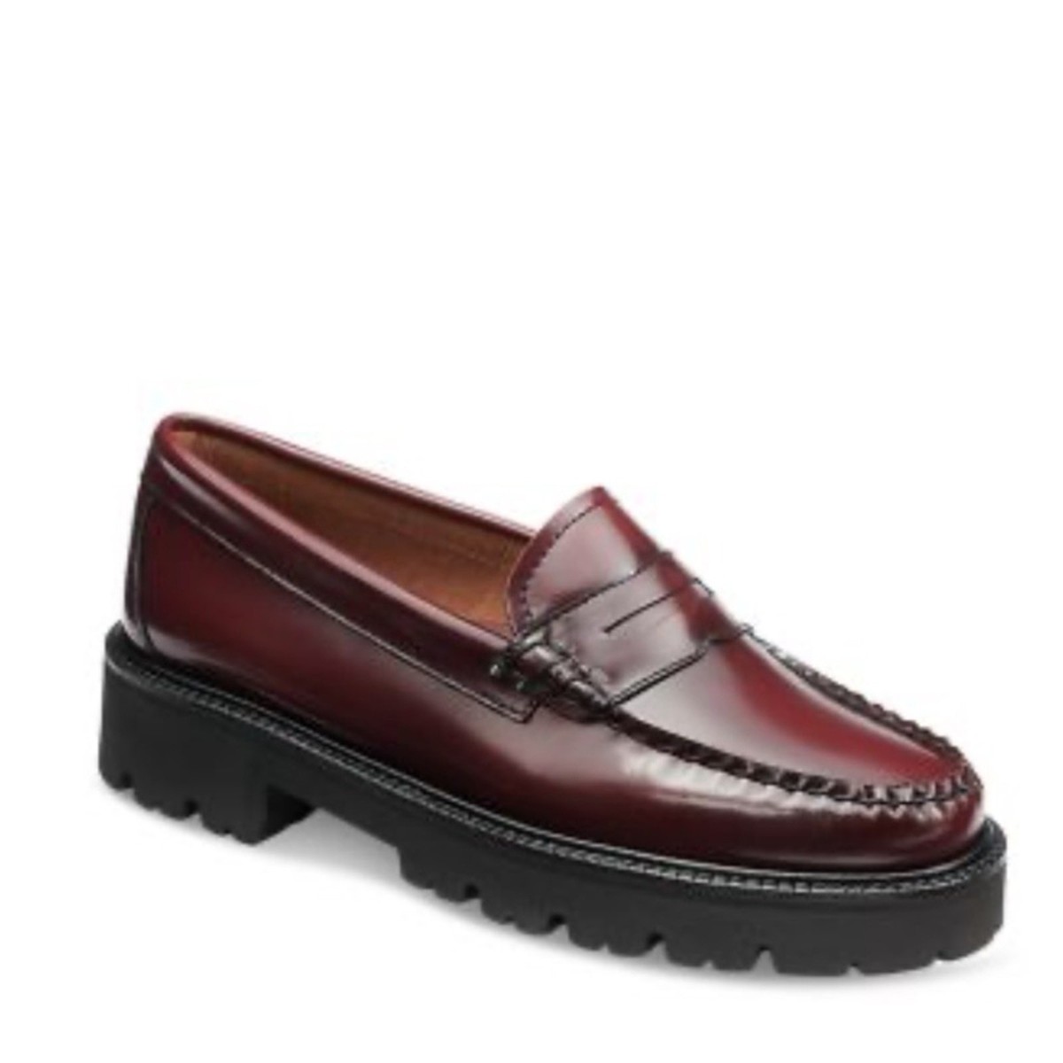 G.H. BASS & CO. Weejuns Whitney Loafers Wine Leather - Size 11 D G.H. Bass Weejuns Loafers Whitney Super Lug in Wine Leather  main image 4