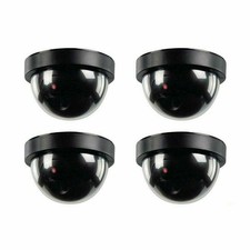 4PCS Fake Dummy Dome Surveillance Security Camera with LED Sensor Light XC