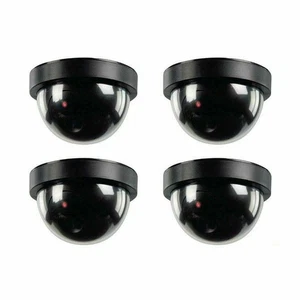 4PCS Fake Dummy Dome Surveillance Security Camera with LED Sensor Light XC