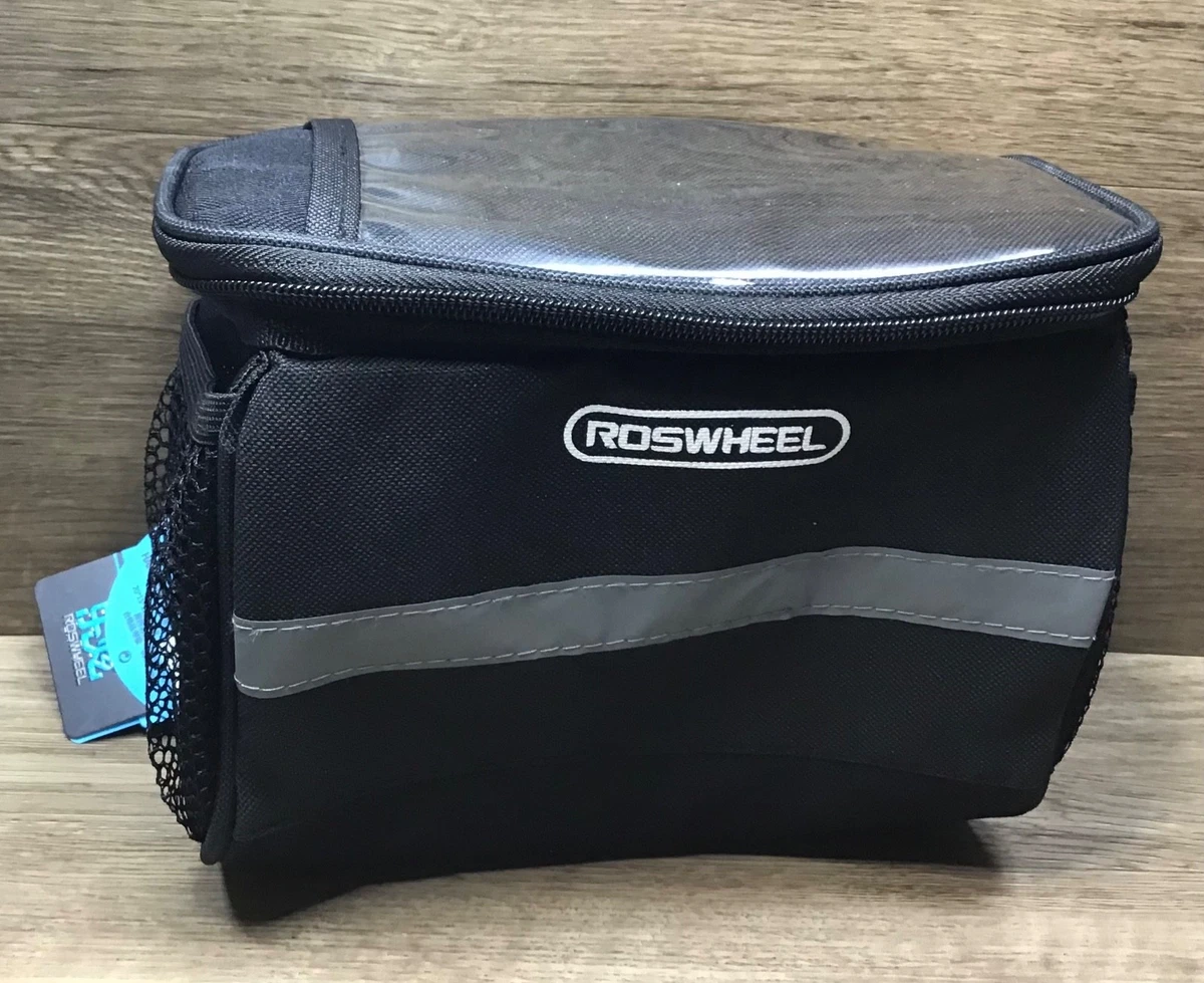 Sacoche Cadre Vélo Support Téléphone 1.5L Réfléchissant Étanche - Blanc