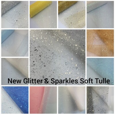 Glitzer Glitzer weicher Feintüll 6''/15cm | 54'' /145cm Breite Tutus Bastelstoff