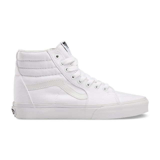 all white sk8 hi