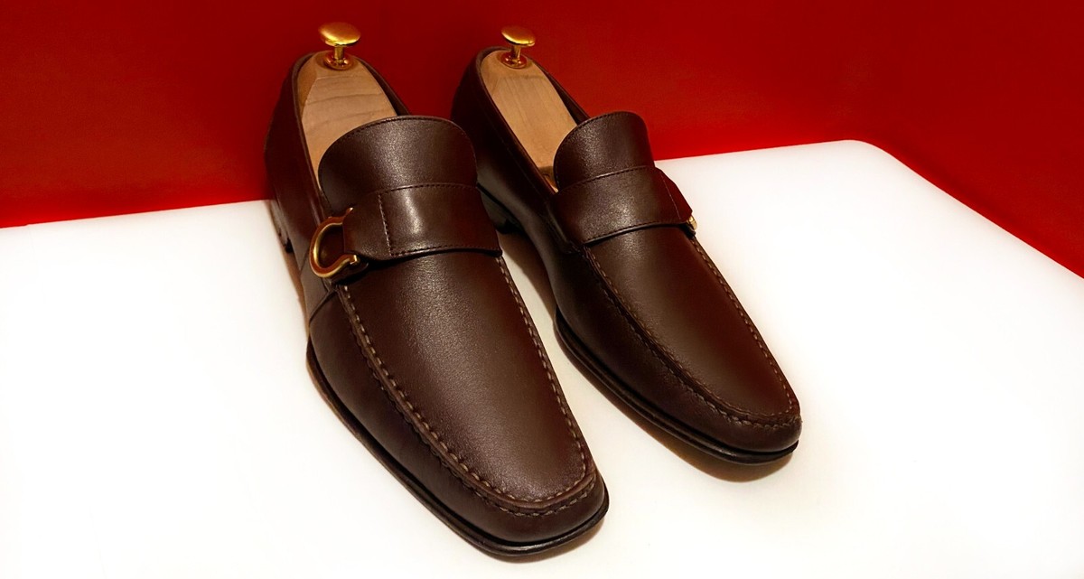 Ferragamo mens bit loafers Nairobi Bit Loafer Brown Leather Sz 9 Loafer with Gancini detail - Men | Ferragamo main image 3