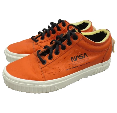 Vans Old Skool NASA Space Voyager Mens 6 Women 7.5 Firecracker Orange Lace up