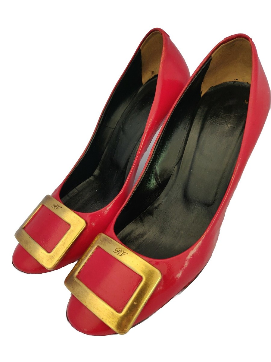 Roger Vivier シューズ 36 Roger Vivier Red Leather Shoes sz 36 | eBay