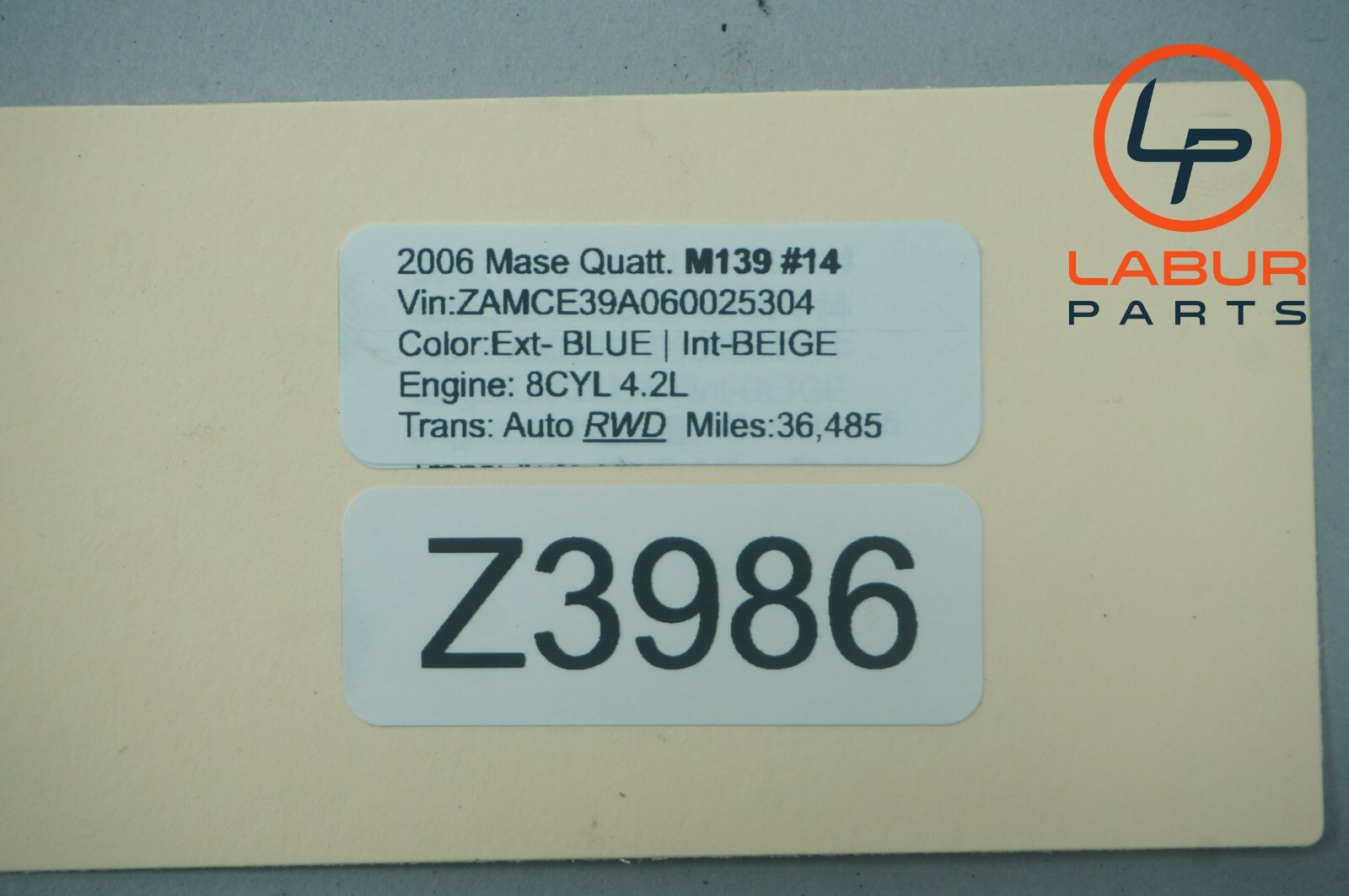 Maserati Quattroporte 2003-2008 Washer fluid