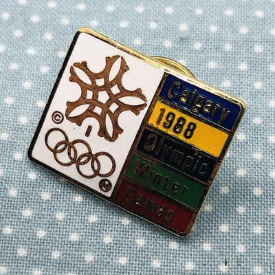 Calgary 1988 Winter Olympic Games Enamel Trading Lapel Pin