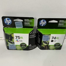 Hewlet Packard Ink Cartridges 75XL Color & 74XL Black