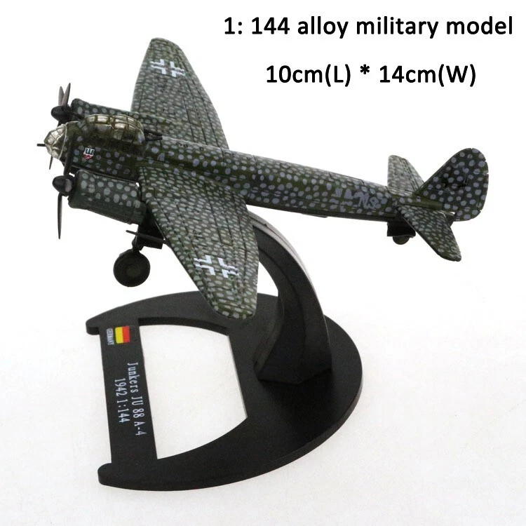 1:144 Scale Alloy Diecast Military Model Junkers Ju 88 Fighter Bomber Aircraft - Image 2 of 4