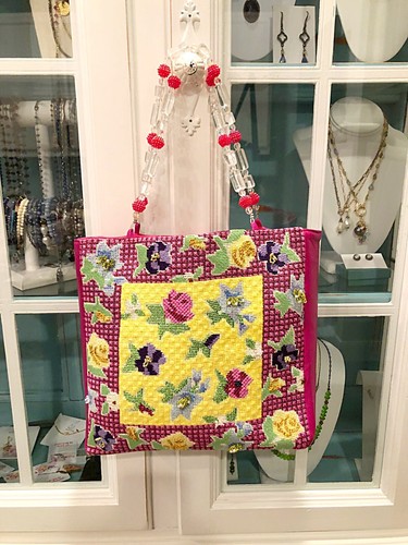 floral beaded bag