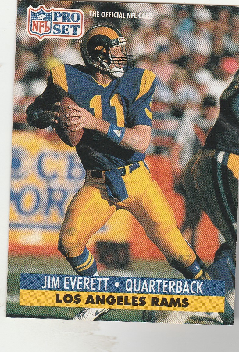 FREE SHIPPING-MINT-1991 Pro Set  #200 Jim Everett RAMS