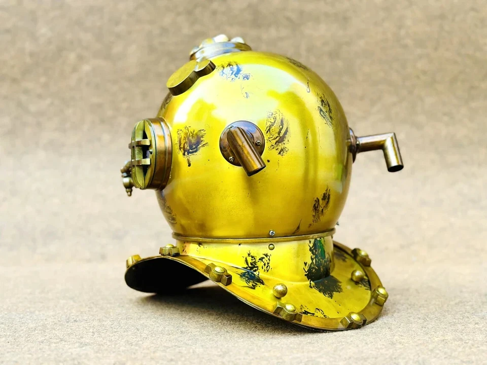 Casco de buceo náutico de 18" en alta mar de la Marina de los Estados Unidos Mark V comando de buceo casco de buceo Foto 2 de 4