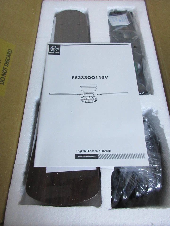 Matrix Decor 48 in. Indoor Black Flush Mounted Ceiling Fan with Light & Remote - Image 4 of 4