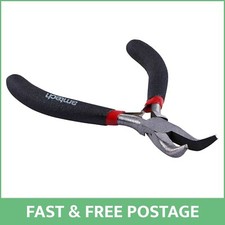 Small MINI Precision Craft Jewellery BENT NOSE flat end Pliers spring loaded