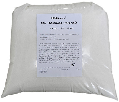 Rekosan BIO Mittelmeer Meersalz 5 kg (fein 0,2 - 1,0 mm) Speisesalz