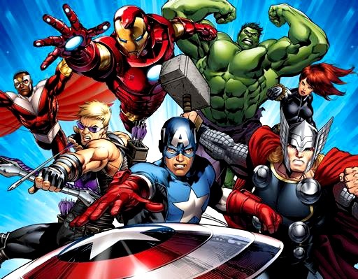 Sticker Mural Déco Marvel Avengers - Iron Man, Hulk, Hawkeye - Style Contemporain