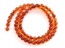 AAA Quality Amber Round Beads 8mm Round Beads 15.5 Inch Strand.
