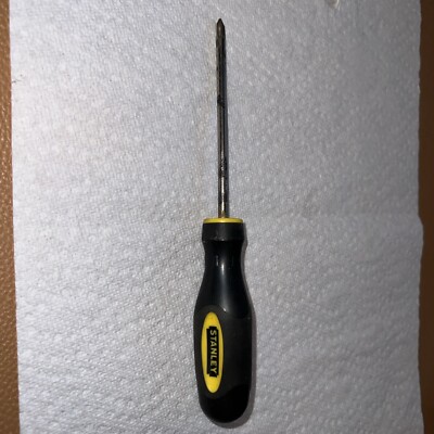 Stanley Grip #1 Phillips  Screwdriver  7 3/4'' Long ~4'' Reach,Black/Yellow