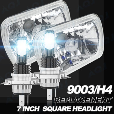 7'' Inch Square LED Headlight For Chevy Chevette 1979-1987 H6054 H6014 H5054