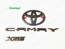 2018-2024 TOYOTA CAMRY XSE BLACKOUT EMBLEM OVERLAY KIT GEN OEM PT948-03190-02