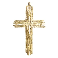 New 14k Yellow Gold Cross Pendant