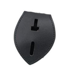 MULTIFUNCTION BLACK US BADGE LEATHER HOLDER AND CHAIN